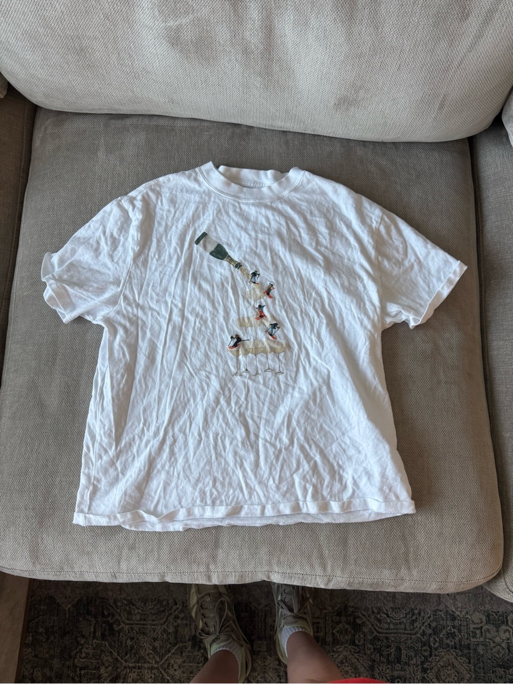 Abercrombie & Fitch White Short-Sleeve Tee